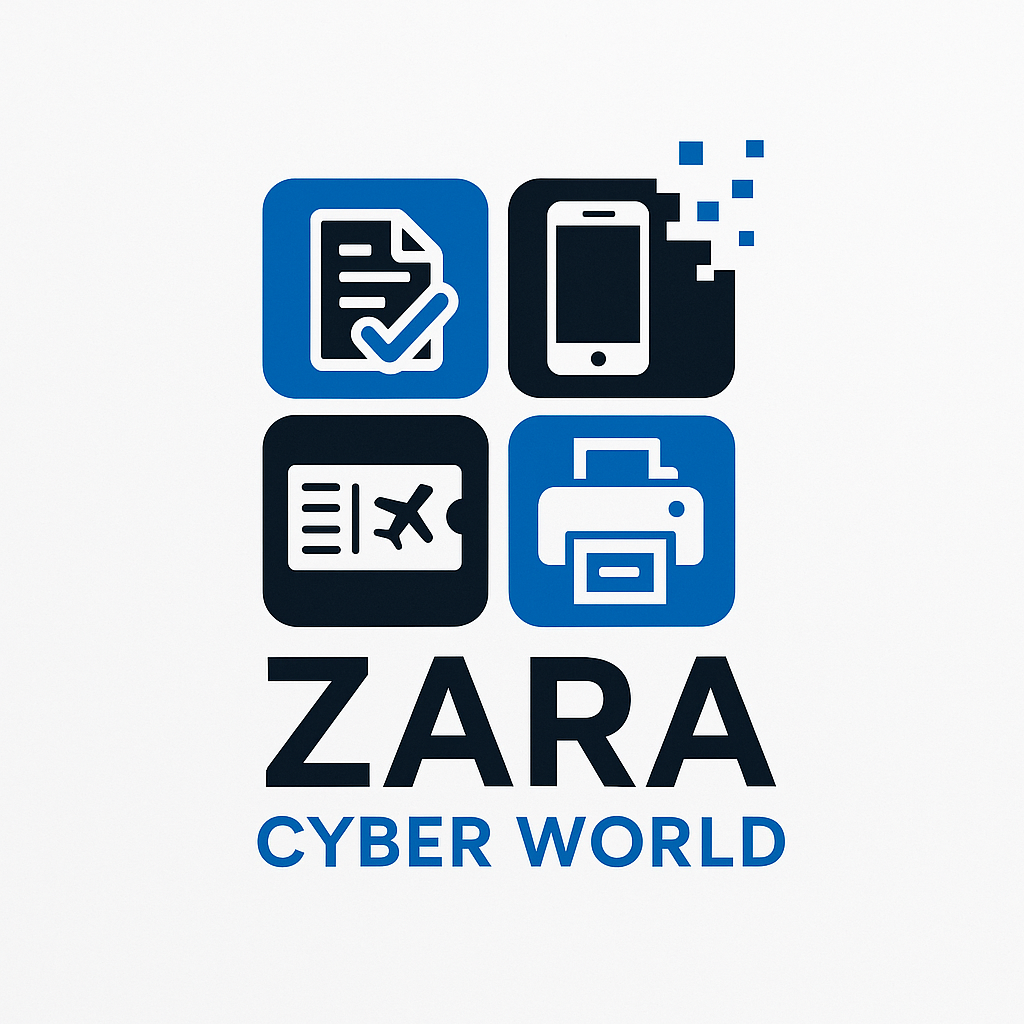 ZARA CYBER WORLD Logo